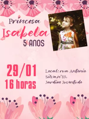 Invitación de cumpleaños Princesas – Estático – Gley Leobas