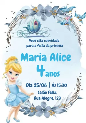 Invito di compleanno Principesse – Statico – Alice Capistrano Roussenq