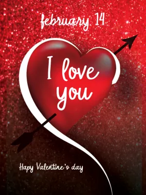 Valentine's Day Card with Romantic Heart to Edit Online