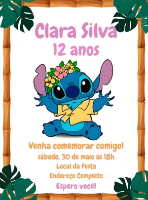 Stitch Birthday Invitation – Static – Jonathan Fiuza