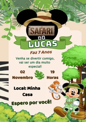 Safari Birthday Invitation – Static – Josy