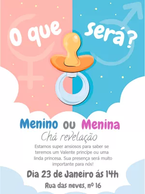 Invito gender reveal – Statico – Carolina