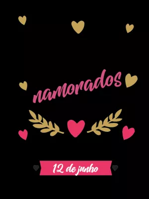 Post Dia dos Namorados Romântico para Editar Online