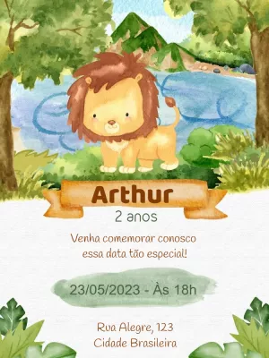 Safari Birthday Invitation – Static – Mimo Digital