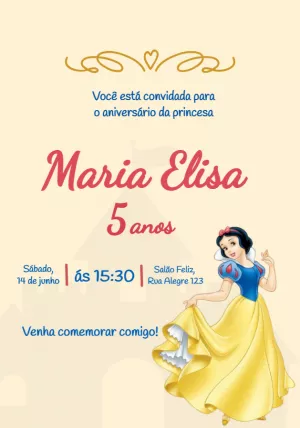 白雪公主生日邀请函 – 静态 – Alice Capistrano Roussenq