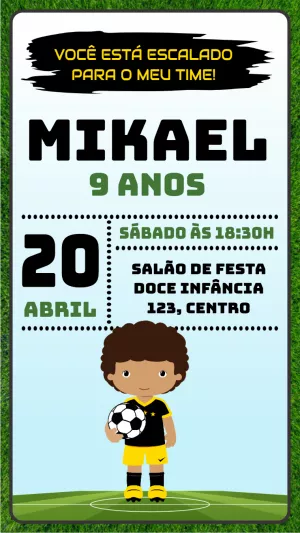 Soccer Birthday Invitation – Static – Idesign Personalizados