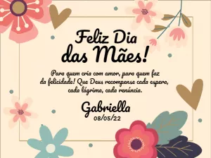 Cartão Dia das Mães Floral Delicado para Editar Online
