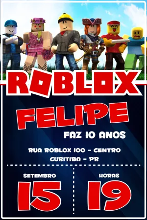 Invito di compleanno Roblox – Statico – PH DESIGNER 87