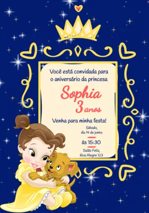 Invito di compleanno Principesse – Statico – Alice Capistrano Roussenq