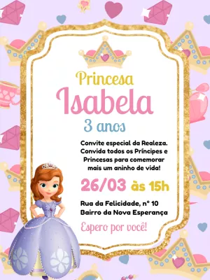 Invitación de cumpleaños Princesas – Estático – Pedro Henrique