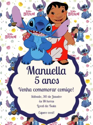 Stitch Birthday Invitation – Static – Decore Arte