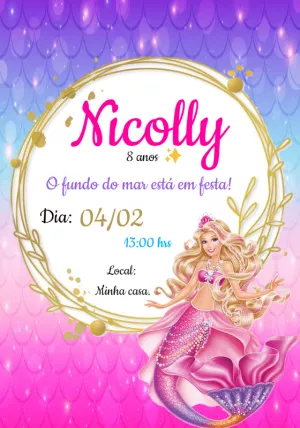 Invitación de cumpleaños Barbie – Estático – JANIS