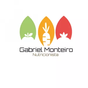 Logo Nutricionista com Ícones de Alimentos para Editar Online