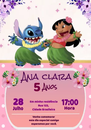 Stitch Birthday Invitation – Static – Samia designer