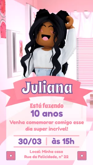 Invito di compleanno Roblox – Statico – Pedro Henrique
