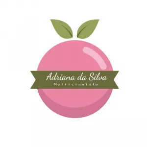 Logotipo Nutricionista com Fruta para Editar Online