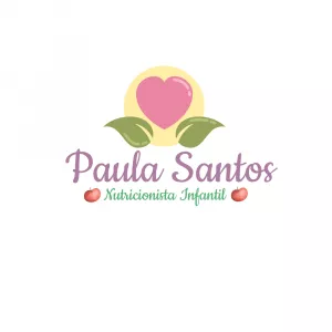 Logo Nutricionista Infantil com Coração para Editar Online