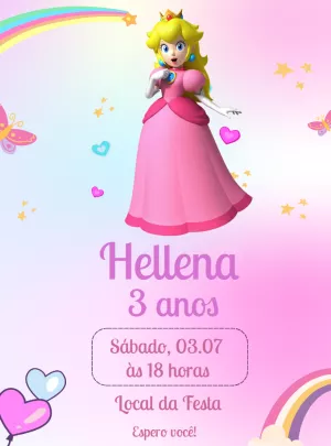 Invitación de cumpleaños Princesas – Estático – Decore Arte