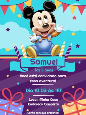 Mickey Mouse Birthday Invitation – Static – Jonathan Fiuza