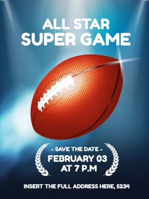 Editable Football Game Invitation to Customize Online