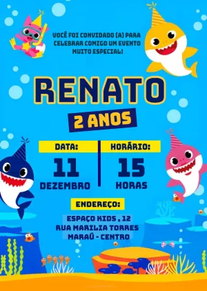 Baby Shark Birthday Invitation – Static – PrestigioMkt
