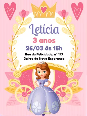 Invitación de cumpleaños Princesas – Estático – Pedro Henrique