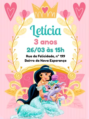 Invitación de cumpleaños Princesas – Estático – Pedro Henrique