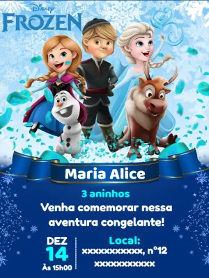 Frozen Birthday Invitation – Static – Pedro Henrique