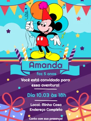 Mickey Mouse Birthday Invitation – Static – Jonathan Fiuza