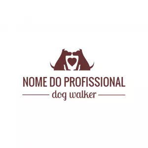 Logo Editável para Pet Sitter e Dog Walker para Personalizar