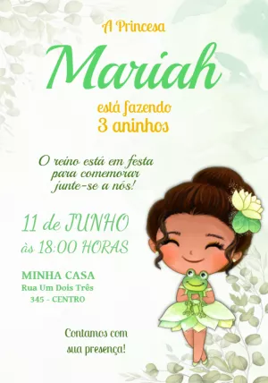 Invitación de cumpleaños Princesas – Estático – Jotta