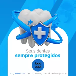Post Odontologia com Dente 3D Protegido para Editar