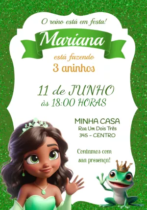 Invitación de cumpleaños Princesas – Estático – Jotta