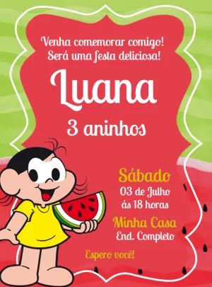 Turma da Mônica Birthday Invitation – Static – Decore Arte