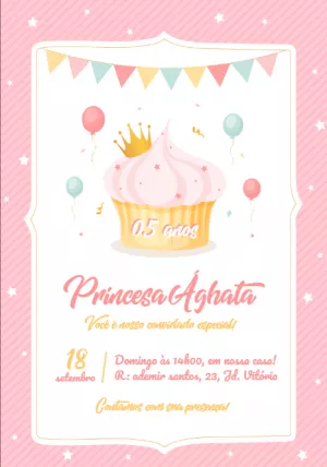 Invitación de cumpleaños Princesas – Estático – Tay