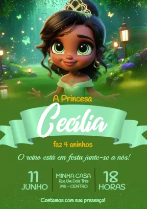Invitación de cumpleaños Princesas – Estático – Jotta