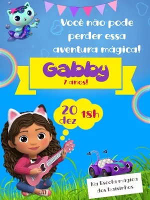 Invitación de cumpleaños La casa de muñecas de Gabby – Estático – Jonathan Fiuza