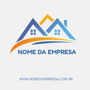 Logo Editável para Imobiliária com Casas Modernas para Editar