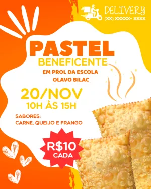 Flyer de Pastel Beneficente para Editar Online