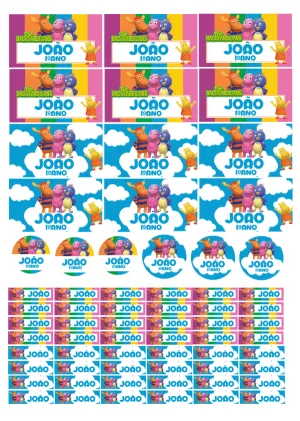 Kit de Etiquetas Escolares Backyardigans para Editar Online