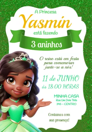 Invitación de cumpleaños Princesas – Estático – Jotta