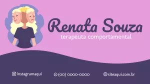 Cartão de Visita Terapeuta Comportamental para Editar Online