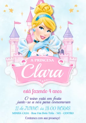Invitación de cumpleaños Princesas – Estático – Jotta