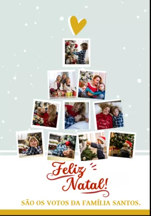 Cartão de Natal Árvore de Fotos para Editar Online