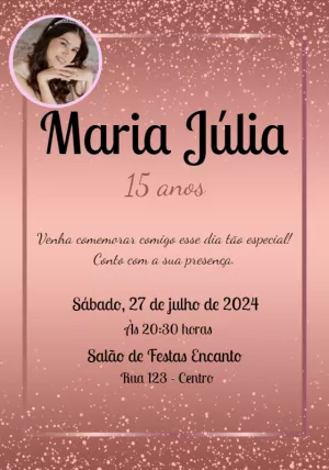 Quinceañera Invitation – Static – Convites e Artes Digitais