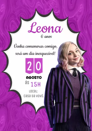 Invito di compleanno Mercoledì – Statico – JANIS