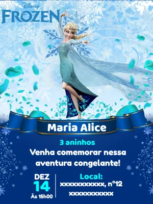 Frozen Birthday Invitation – Static – Pedro Henrique