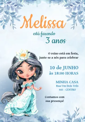 Invitación de cumpleaños Princesas – Estático – Jotta