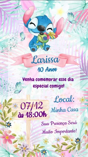 Invitación de cumpleaños Stitch – Estático – Josy