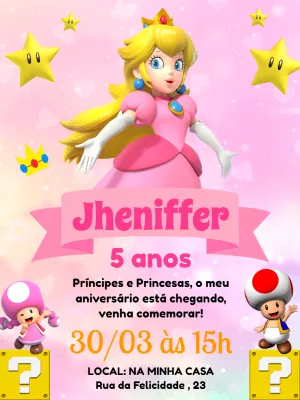 Invitación de cumpleaños Princesas – Estático – Pedro Henrique